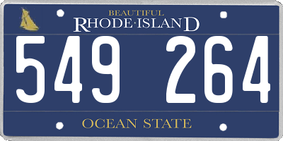 RI license plate 549264