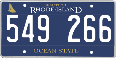 RI license plate 549266
