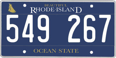 RI license plate 549267