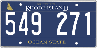 RI license plate 549271