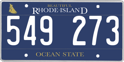 RI license plate 549273