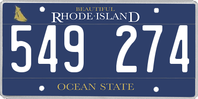 RI license plate 549274