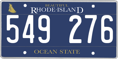RI license plate 549276