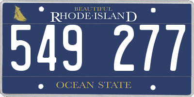 RI license plate 549277