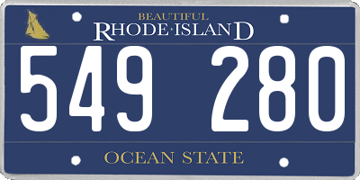 RI license plate 549280