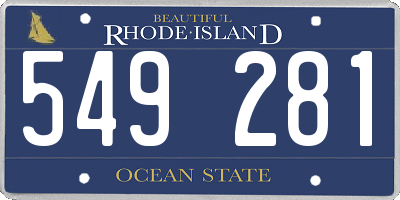 RI license plate 549281