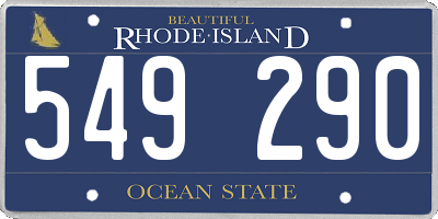 RI license plate 549290