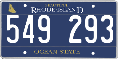 RI license plate 549293