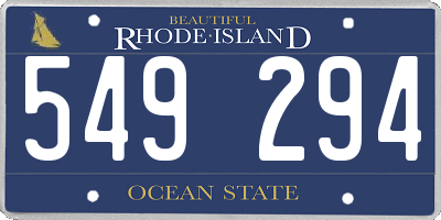 RI license plate 549294