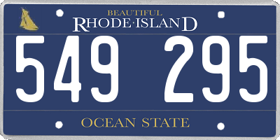 RI license plate 549295