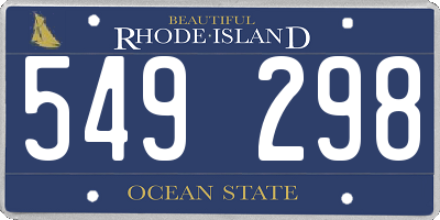RI license plate 549298