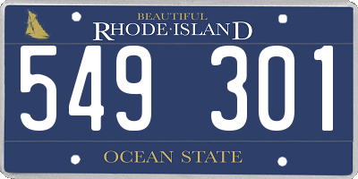 RI license plate 549301