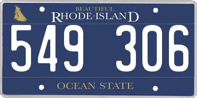 RI license plate 549306