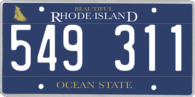 RI license plate 549311