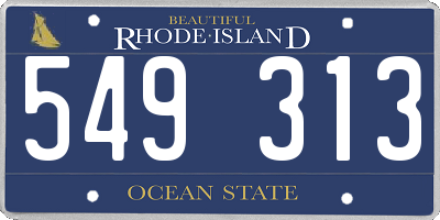 RI license plate 549313