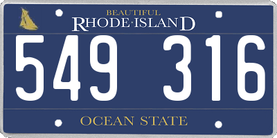 RI license plate 549316