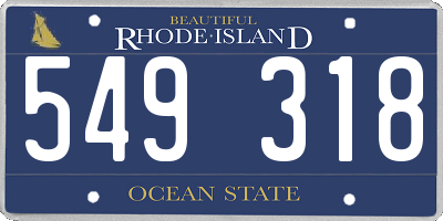 RI license plate 549318