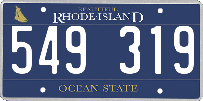 RI license plate 549319