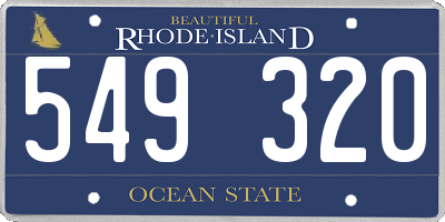 RI license plate 549320