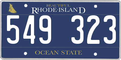 RI license plate 549323