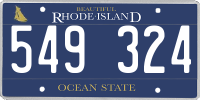 RI license plate 549324