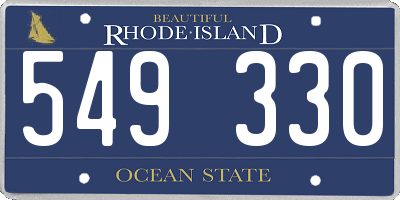 RI license plate 549330