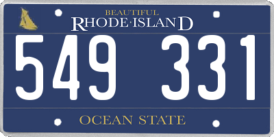 RI license plate 549331