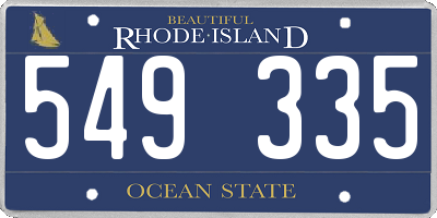 RI license plate 549335