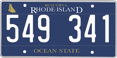 RI license plate 549341