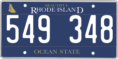RI license plate 549348