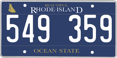 RI license plate 549359