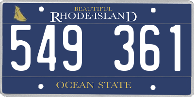 RI license plate 549361