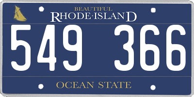RI license plate 549366