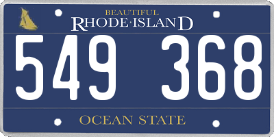 RI license plate 549368