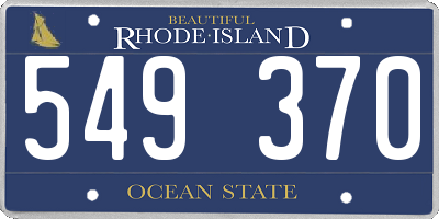 RI license plate 549370