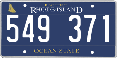 RI license plate 549371