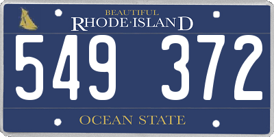 RI license plate 549372