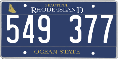 RI license plate 549377