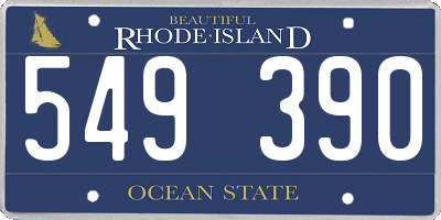RI license plate 549390
