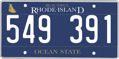 RI license plate 549391