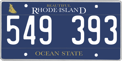 RI license plate 549393