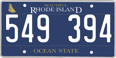 RI license plate 549394