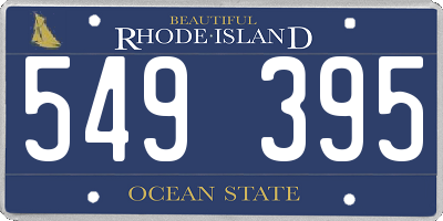 RI license plate 549395