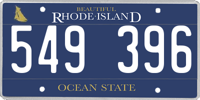 RI license plate 549396