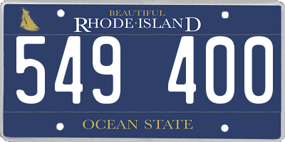 RI license plate 549400