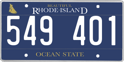 RI license plate 549401