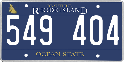 RI license plate 549404