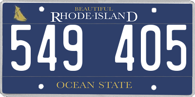 RI license plate 549405