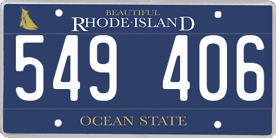 RI license plate 549406
