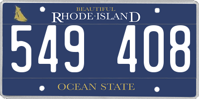 RI license plate 549408